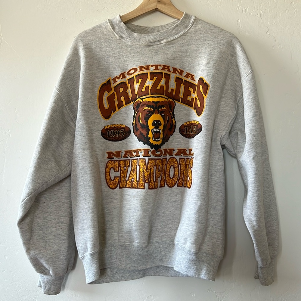 Jerzees Gray Montana Grizzlies Sweatshirt